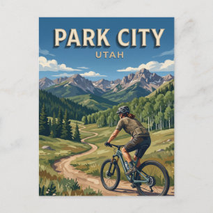 Postal Viajero de mountain bike en Park City Utah