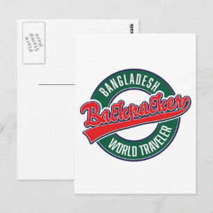 Postal Viajero mochilero de Bangladesh mundo viajero