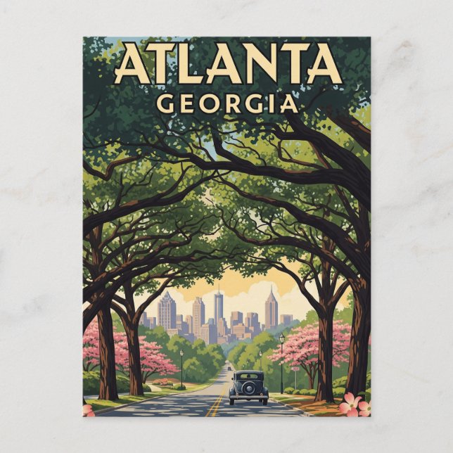 Postal Viajes a Atlanta Georgia (Anverso)