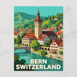 Postal Viajes a Bern Suiza Lugares Históricos