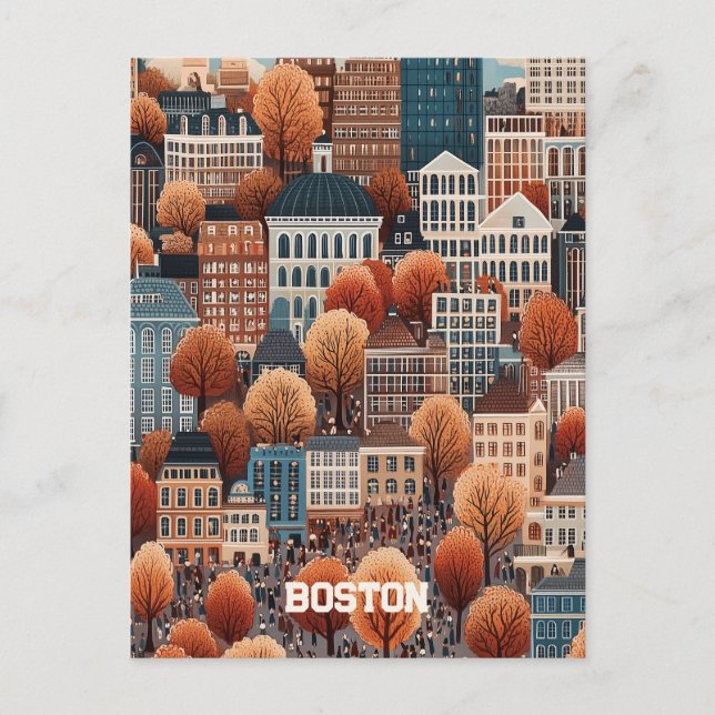 Postal Viajes a Boston Massachusetts (Anverso)