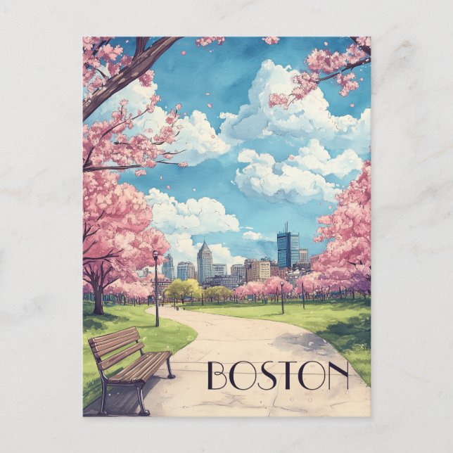 Postal Viajes a Boston Massachusetts (Anverso)