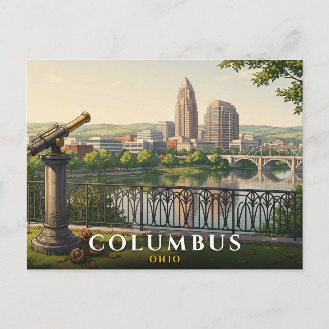 Postal Viajes a Columbus Ohio (Anverso)