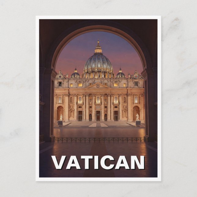 Postal Viajes a la Ciudad del Vaticano de St Peters (Anverso)