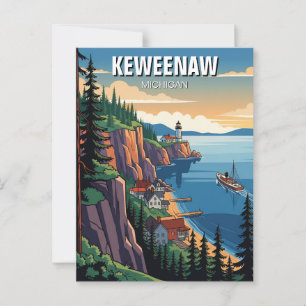 Postal Viajes a la península de Michigan Keweenaw