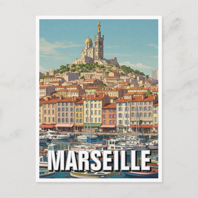 Postal Viajes a Marsella Francia (Anverso)
