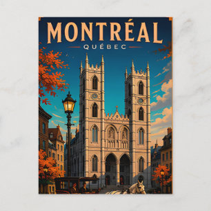 Postal ⛪ Viajes a Montreal Quebec Retro 🇨🇦