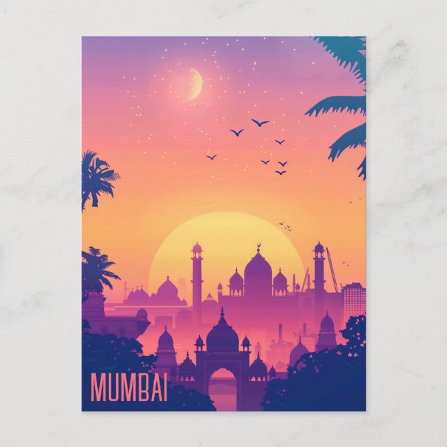 Postal Viajes a Mumbai (Anverso)