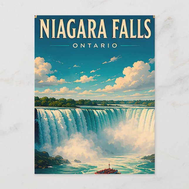 Postal 🌊 Viajes a Niagara Falls Ontario (Anverso)