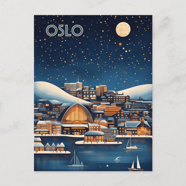 Postal Viajes a Oslo Noruega (Anverso)