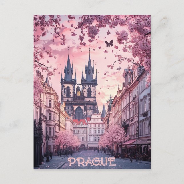 Postal Viajes a Praga República Checa (Anverso)