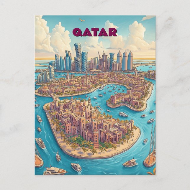 Postal Viajes a Qatar (Anverso)