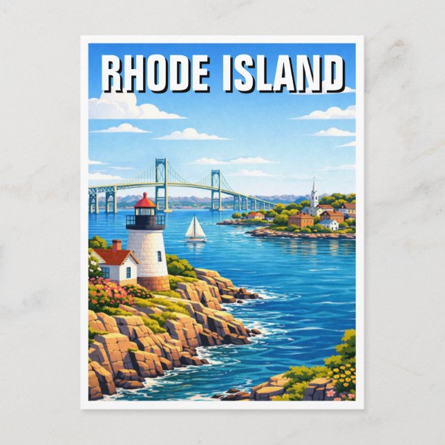 Postal Viajes a Rhode Island (Anverso)