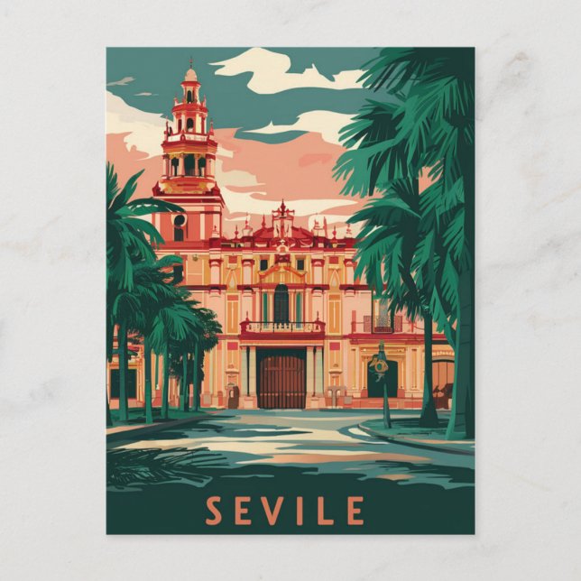Postal Viajes a Sevilla España (Anverso)