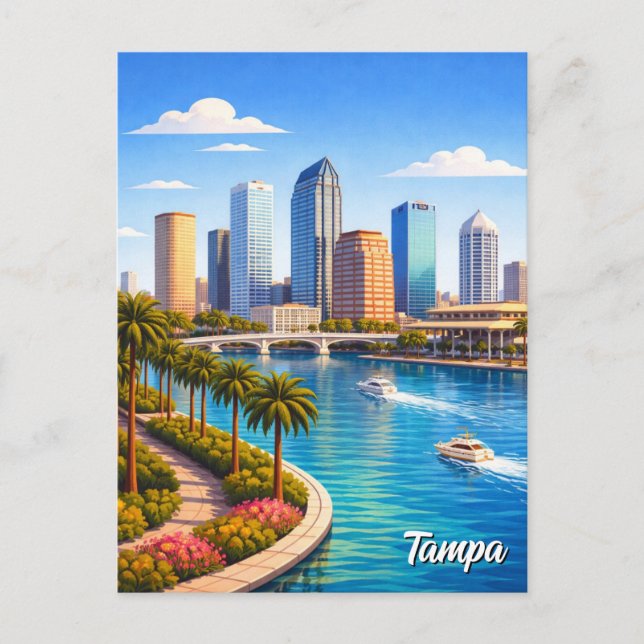 Postal Viajes a Tampa Florida (Anverso)