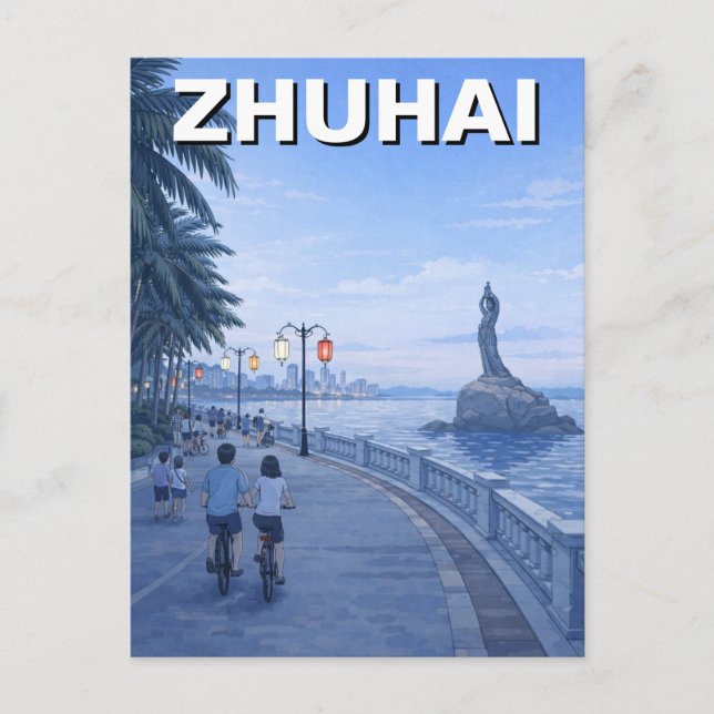 Postal Viajes a Zhuhai China (Anverso)