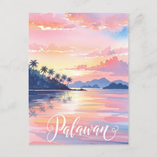 Postal Viajes acuáticos de Palawan Filipinas