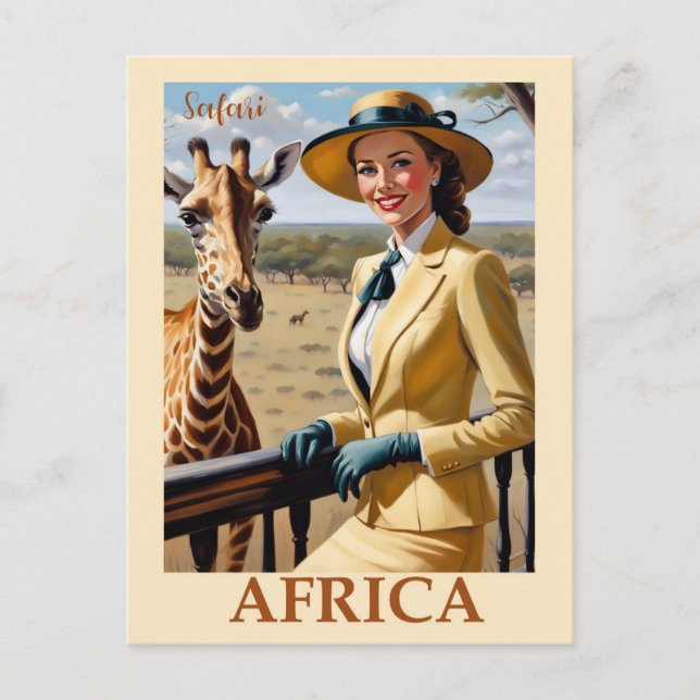 Postal Viajes africanos de safari (Anverso)