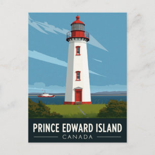 Postal Viajes al Faro de la Isla del Príncipe Eduardo
