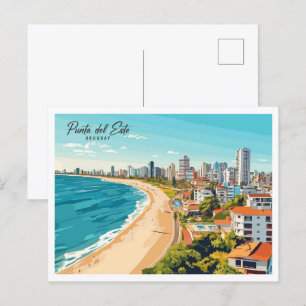 Postal Viajes al Ilustracion Uruguay de Punta del Este