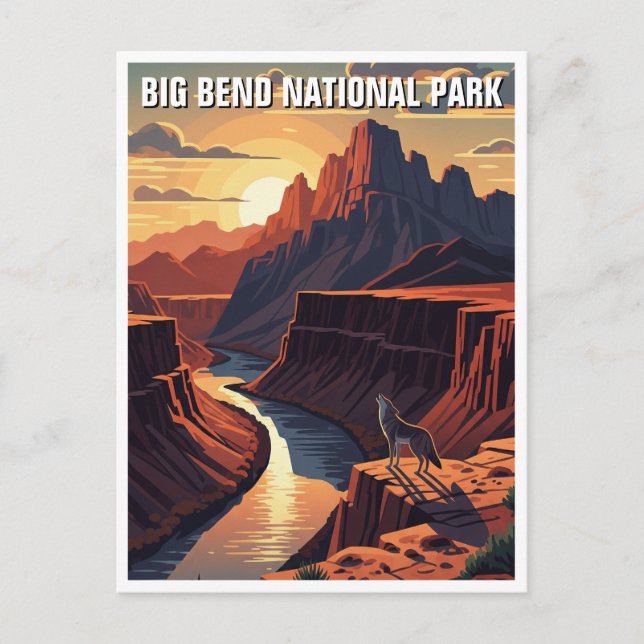 Postal Viajes al Parque Nacional Big Bend (Anverso)