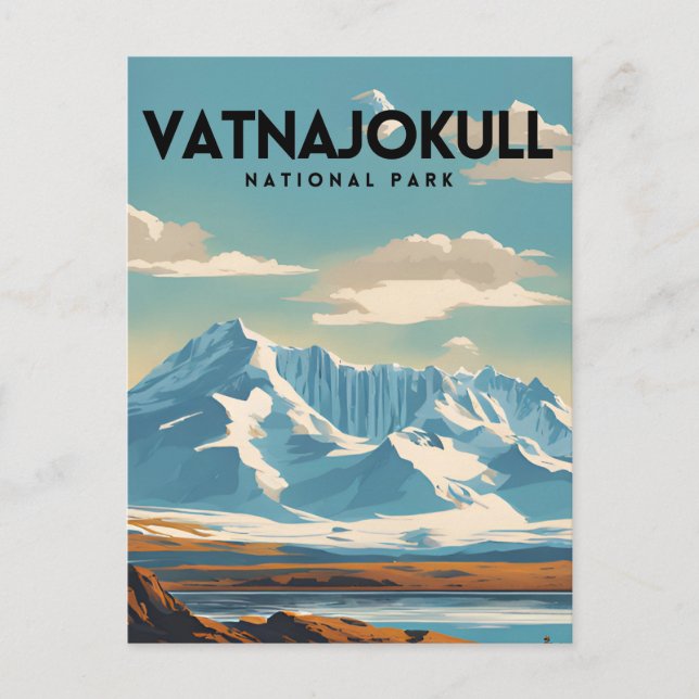Postal Viajes al Parque Nacional de Vatnajokull (Anverso)