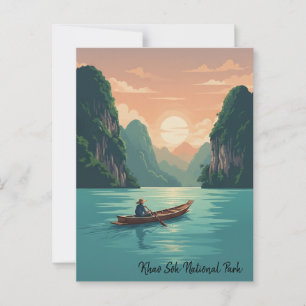 Postal Viajes al Parque Nacional Khao Sok en Tailandia