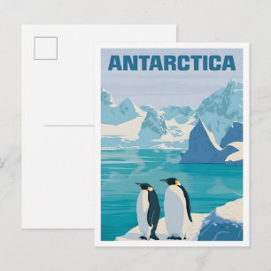 Postal Viajes Antiguos a Antártida