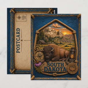Postal Viajes Antiguos a Dakota del Sur