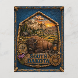 Postal Viajes Antiguos a Dakota del Sur