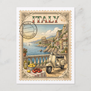 Postal Viajes antiguos a Italia
