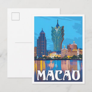 Postal Viajes Antiguos a Macao