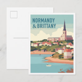 Postal Viajes antiguos a Normandía y Bretaña