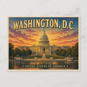 Postal Viajes Antiguos a Washington DC