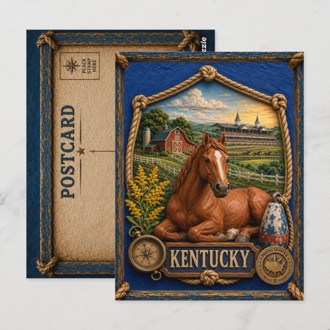 Postal Viajes Antiguos de Kentucky (Anverso / Reverso)