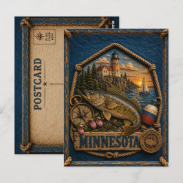 Postal Viajes Antiguos de Minnesota