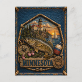 Postal Viajes Antiguos de Minnesota