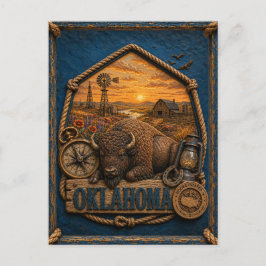 Postal Viajes Antiguos de Oklahoma