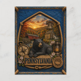 Postal Viajes Antiguos de Pensilvania