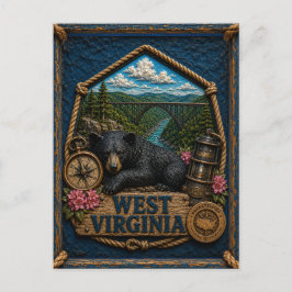 Postal Viajes Antiguos de Virginia Occidental