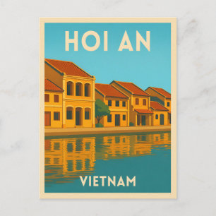 Postal Viajes Antiguos Hoi An Vietnam Retro Escénico