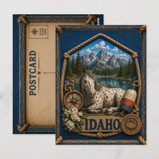 Postal Viajes Antiguos Idaho (Anverso / Reverso)