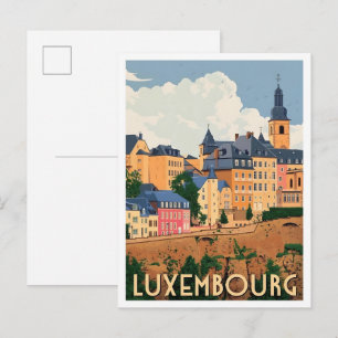 Postal Viajes Antiguos Luxemburgo