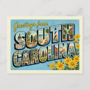 Postal Viajes Antiguos por Carolina del Sur
