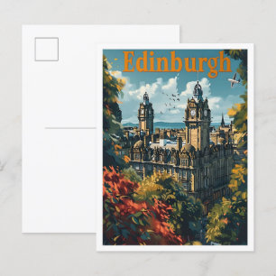 Postal Viajes clásicos de época de la época de la época d
