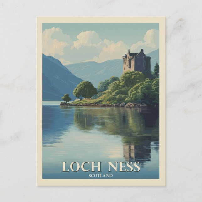 Postal Viajes Clásicos Loch Ness Escocia (Anverso)