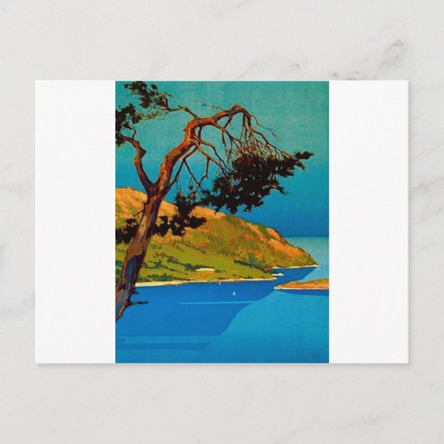 Postal Viajes costeros de California (Anverso)