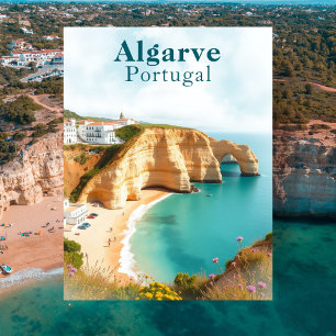 Postal Viajes costeros de la época del Algarve Portugal