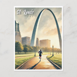 Postal Viajes de arco de la puerta de enlace de St Louis