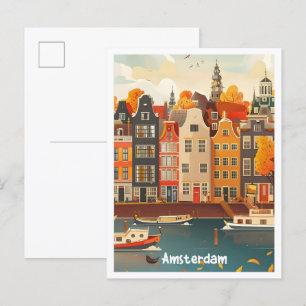 Postal Viajes de arte de Amsterdam Países Bajos